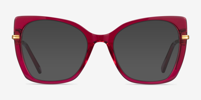 Delancey Clear Pink Gold AcetateEyeglass Frames from EyeBuyDirect, with Tinted Lenses