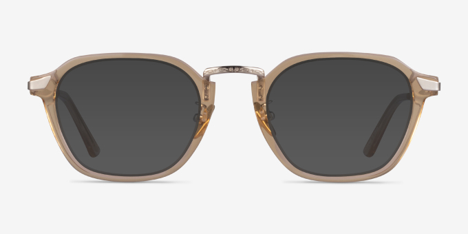 Baxter Clear Yellow Light Gold AcetateEyeglass Frames from EyeBuyDirect, with Tinted Lenses