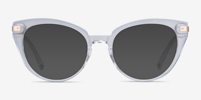 Friday Clear Purple AcetateEyeglass Frames from EyeBuyDirect, with Tinted Lenses