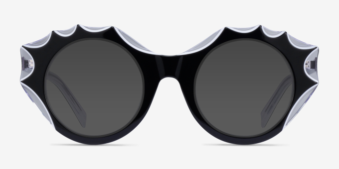 Audition Black Clear AcetateEyeglass Frames from EyeBuyDirect, with Tinted Lenses