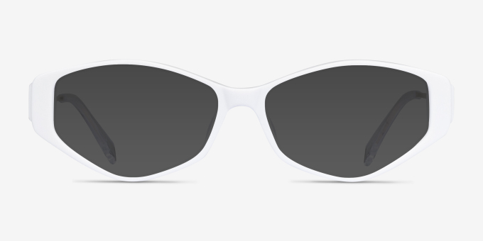 Dia White AcetateEyeglass Frames from EyeBuyDirect, with Tinted Lenses