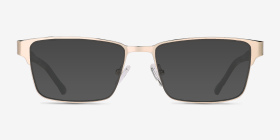 Victory Gold Olive Carbon-fiber Montures de lunettes de vue d'EyeBuyDirect, with Tinted Lenses