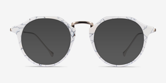 Phoebe Black White AcetateEyeglass Frames from EyeBuyDirect, with Tinted Lenses