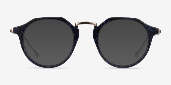Phoebe Blue Floral AcetateEyeglass Frames from EyeBuyDirect, with Tinted Lenses