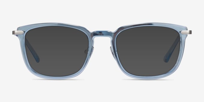 Clayton Clear Blue AcetateEyeglass Frames from EyeBuyDirect, with Tinted Lenses