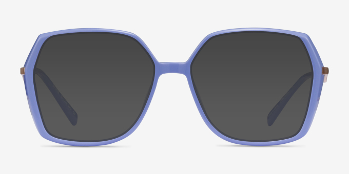 Ellipse Purple AcetateEyeglass Frames from EyeBuyDirect, with Tinted Lenses