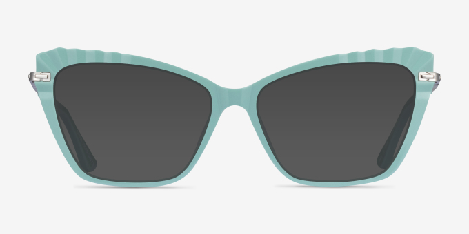 Choir Green Silver AcetateEyeglass Frames from EyeBuyDirect, with Tinted Lenses