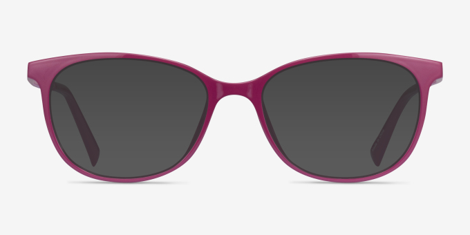 Brulee Purple MetalEyeglass Frames from EyeBuyDirect, with Tinted Lenses
