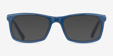 Polis Rectangle Blue Full Rim Eyeglasses | Eyebuydirect Canada