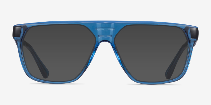 Hub Blue Black AcétateMontures de lunettes de vue d'EyeBuyDirect, Avec des Verres Teintés