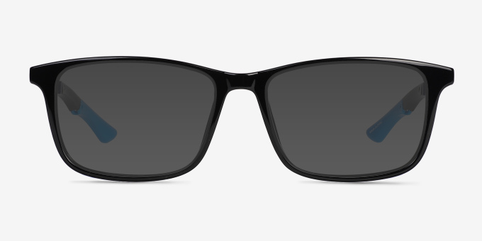 Agility Solid Black MétalMontures de lunettes de vue d'EyeBuyDirect, Avec des Verres Teintés