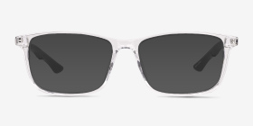 Agility Clear Crystal Métal Montures de lunettes de vue d'EyeBuyDirect, with Tinted Lenses