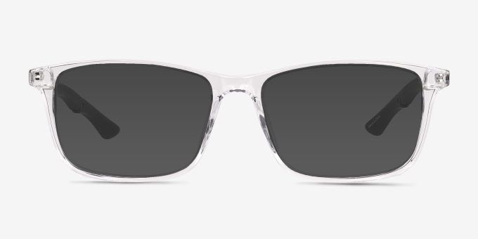 Agility Clear Crystal MetalEyeglass Frames from EyeBuyDirect, with Tinted Lenses
