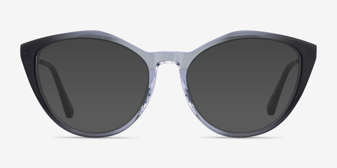 Clarissa Gradient Black Crystal AcetateEyeglass Frames from EyeBuyDirect, with Tinted Lenses