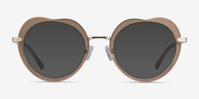 Everafter Crystal Brown AcetateEyeglass Frames from EyeBuyDirect, with Tinted Lenses