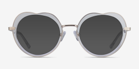 Everafter Crystal Clear Acétate Montures de lunettes de vue d'EyeBuyDirect, with Tinted Lenses