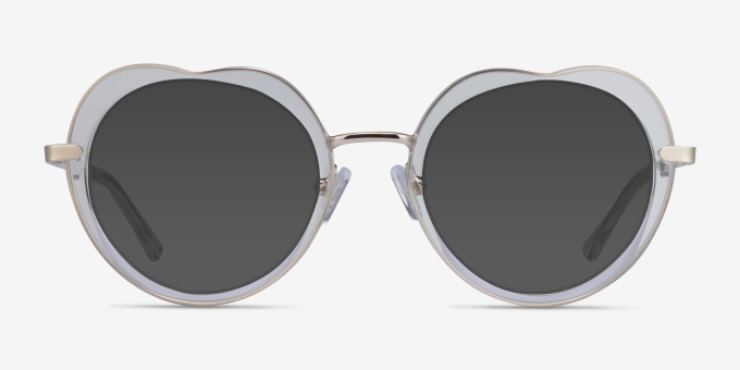 Everafter Crystal Clear AcétateMontures de lunettes de vue d'EyeBuyDirect, Avec des Verres Teintés
