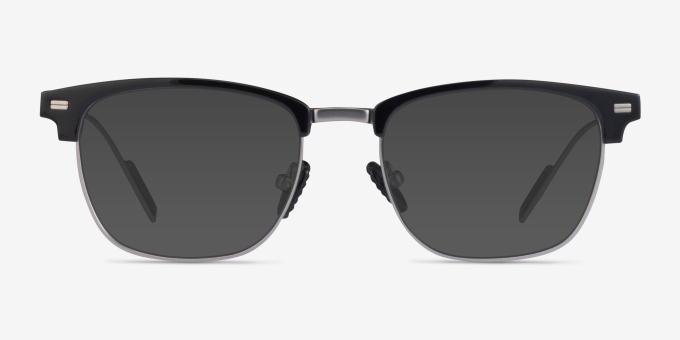 Charge Black Gunmetal Acetate, MetalEyeglass Frames from EyeBuyDirect, with Tinted Lenses