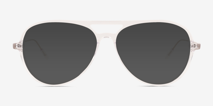 Quin Clear AcetateEyeglass Frames from EyeBuyDirect, with Tinted Lenses