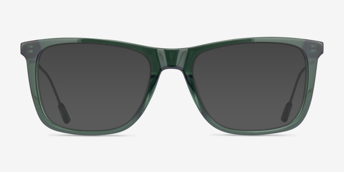 Zach Clear Green AcetateEyeglass Frames from EyeBuyDirect, with Tinted Lenses