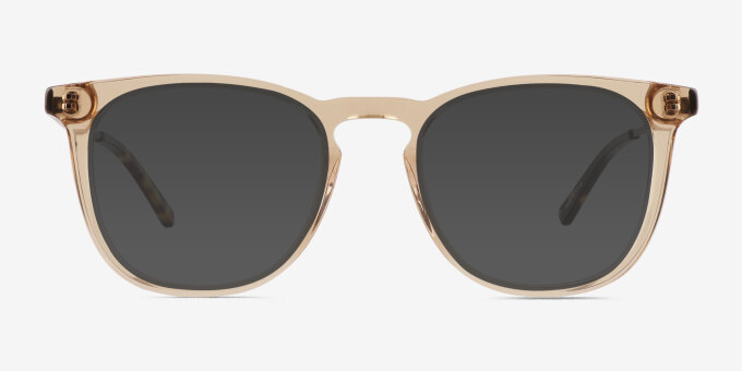 Vinyl Clear Light Brown AcetateEyeglass Frames from EyeBuyDirect, with Tinted Lenses