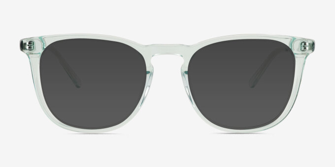 Vinyl Clear Mint AcetateEyeglass Frames from EyeBuyDirect, with Tinted Lenses