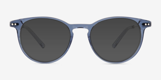 Snap Clear Blue AcetateEyeglass Frames from EyeBuyDirect, with Tinted Lenses
