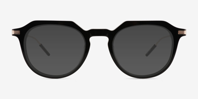 Chisle Black Gold AcetateEyeglass Frames from EyeBuyDirect, with Tinted Lenses
