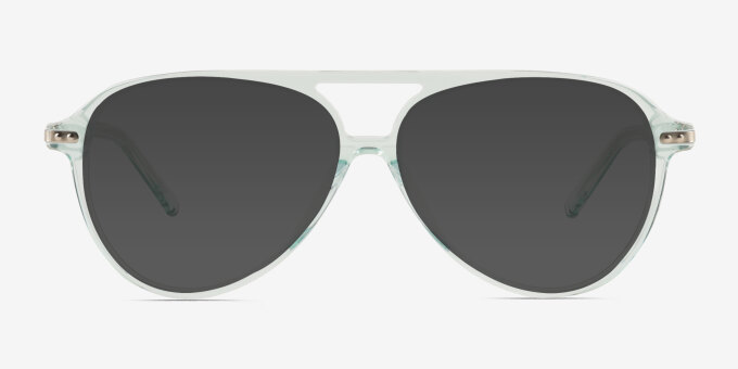 Uni Clear Green AcetateEyeglass Frames from EyeBuyDirect, with Tinted Lenses