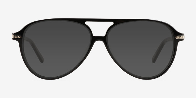 Uni Black AcetateEyeglass Frames from EyeBuyDirect, with Tinted Lenses