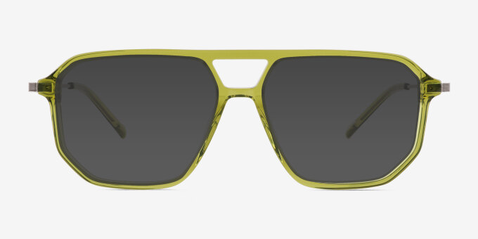 Craft Clear Green AcetateEyeglass Frames from EyeBuyDirect, with Tinted Lenses