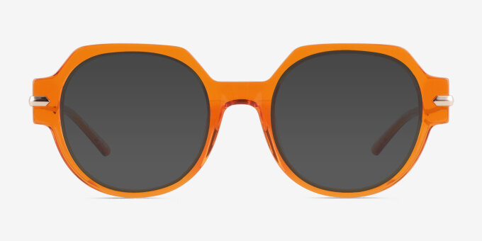File Clear Orange AcetateEyeglass Frames from EyeBuyDirect, with Tinted Lenses