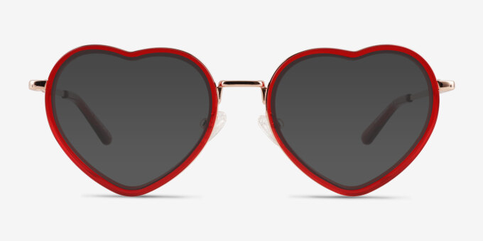 Loving Red AcetateEyeglass Frames from EyeBuyDirect, with Tinted Lenses