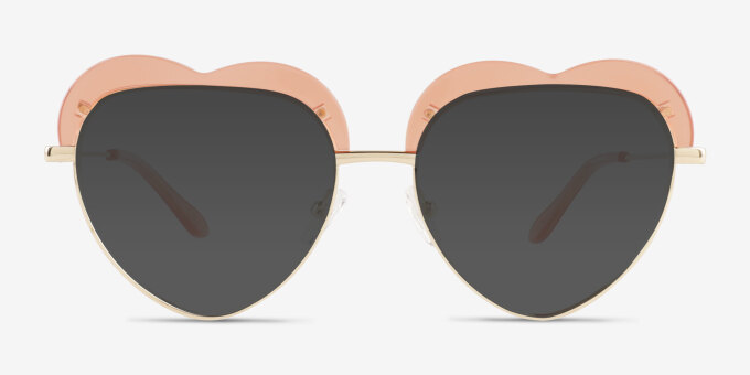 Soulmate Pink AcetateEyeglass Frames from EyeBuyDirect, with Tinted Lenses