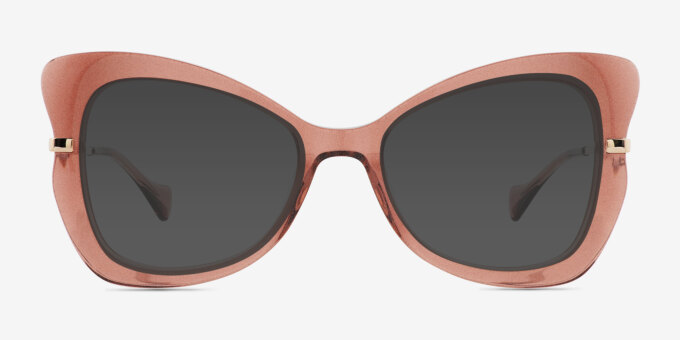 Swallowtail Coral AcetateEyeglass Frames from EyeBuyDirect, with Tinted Lenses