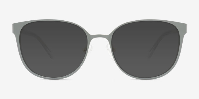 Lin Gris AcétateMontures de lunettes de vue d'EyeBuyDirect, Avec des Verres Teintés
