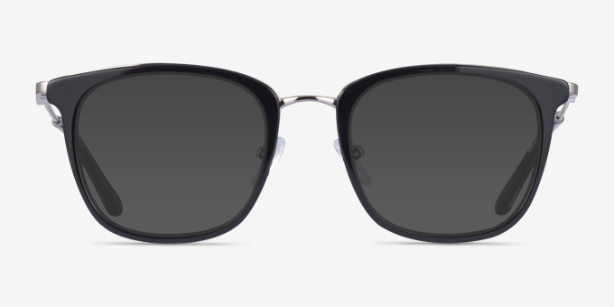 Nestle Noir AcétateMontures de lunettes de vue d'EyeBuyDirect, Avec des Verres Teintés