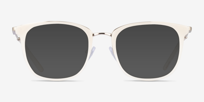 Nestle Cream AcetateEyeglass Frames from EyeBuyDirect, with Tinted Lenses