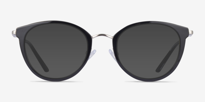 Secure Black MetalEyeglass Frames from EyeBuyDirect, with Tinted Lenses