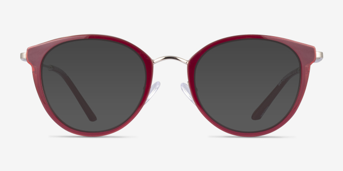 Secure Rouge MétalMontures de lunettes de vue d'EyeBuyDirect, Avec des Verres Teintés