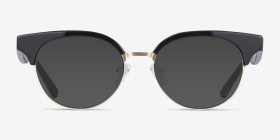 Chateau Noir Acétate Montures de lunettes de vue d'EyeBuyDirect, with Tinted Lenses