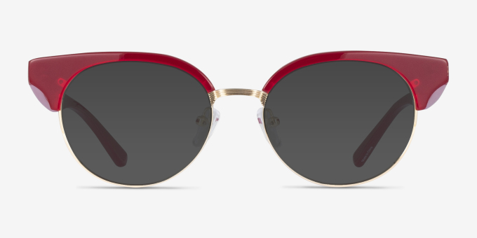 Chateau Red AcetateEyeglass Frames from EyeBuyDirect, with Tinted Lenses