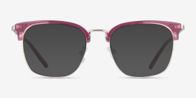 Bespoke Purple Gold Acétate Montures de lunettes de vue d'EyeBuyDirect, with Tinted Lenses