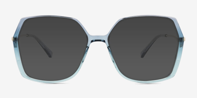 Ellipse Blue AcetateEyeglass Frames from EyeBuyDirect, with Tinted Lenses