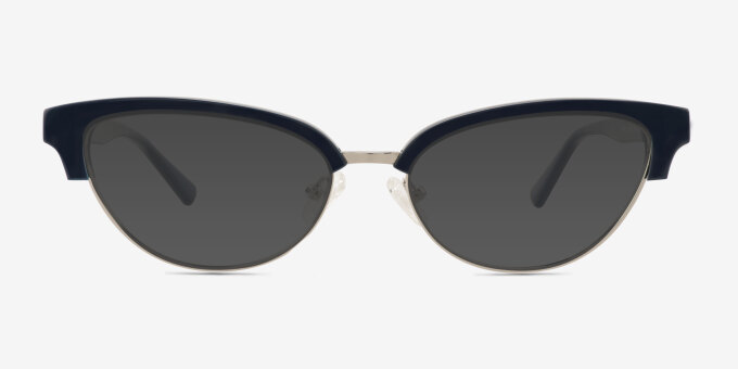 Delacroix Navy Silver Acetate, MetalEyeglass Frames from EyeBuyDirect, with Tinted Lenses