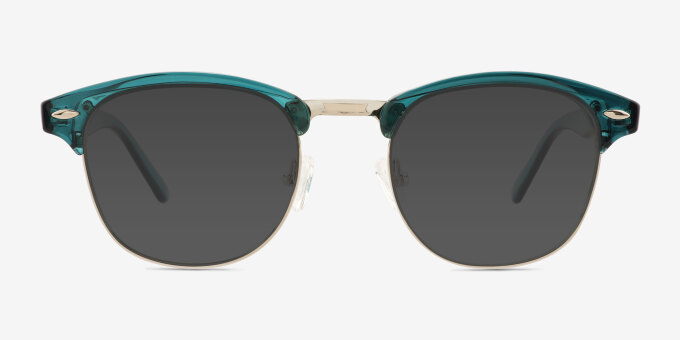 Coexist Teal Silver Plastic, MetalEyeglass Frames from EyeBuyDirect, with Tinted Lenses