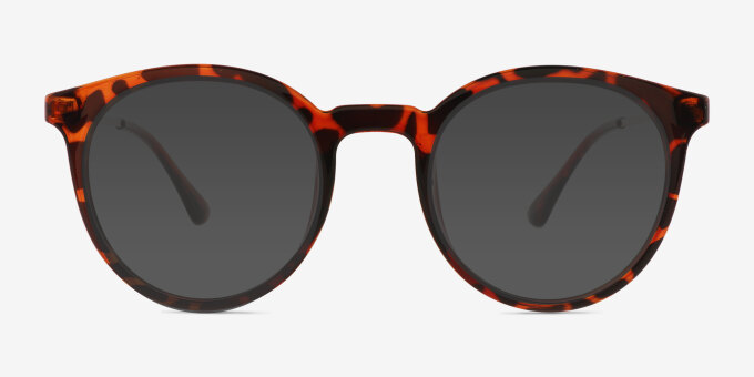 Grin Tortoise Plastic, MetalEyeglass Frames from EyeBuyDirect, with Tinted Lenses