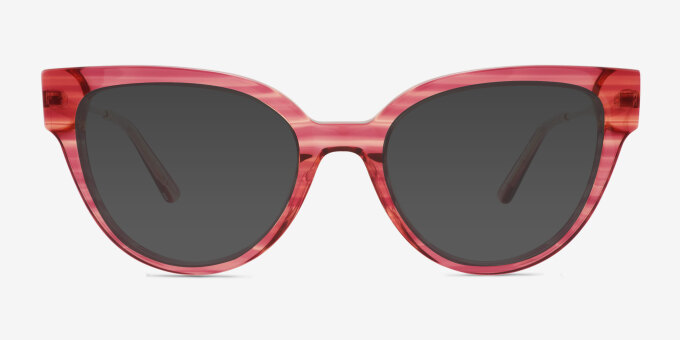 Tinsley Striped Coral MetalEyeglass Frames from EyeBuyDirect, with Tinted Lenses