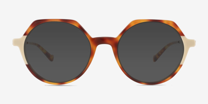 Wellington Tortoise White AcetateEyeglass Frames from EyeBuyDirect, with Tinted Lenses