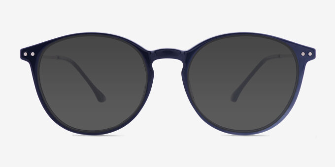 Amity Blue MetalEyeglass Frames from EyeBuyDirect, with Tinted Lenses